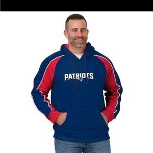 FOCO Men's Standard Drop Tail Striped TOP with Hood, Team. Small New